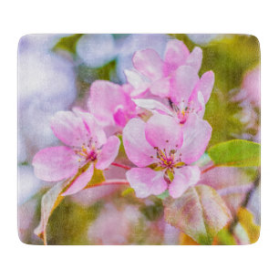 Planche À Découper Fleur de pommier rose