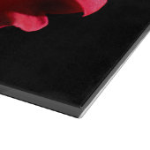 Planche À Découper Fleur de rose rouge florale (Coin)
