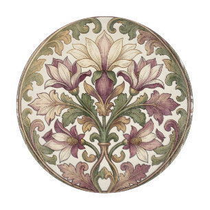 Planche À Découper Fleur de style victorien ornée de couleur pourpre