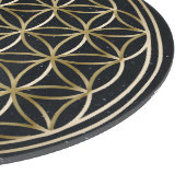 Planche À Découper Fleur de vie Golden Crystal Grid en Cosmos (Coin)