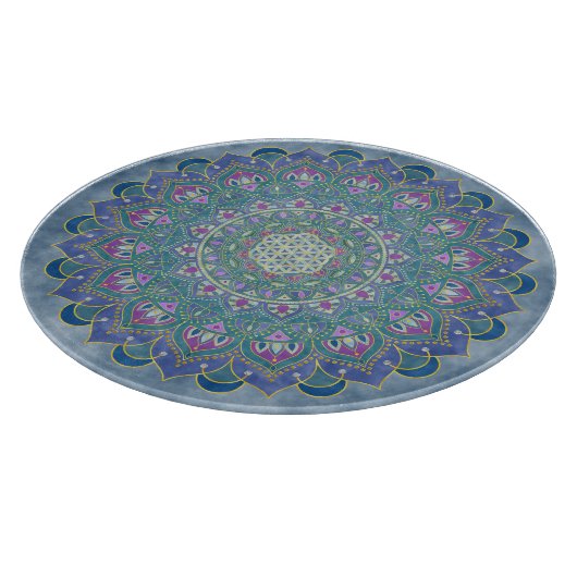Planche À Découper Fleur De Vie - Mandala India Style 1 (Coin)