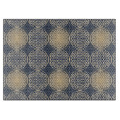 Planche À Découper Fleur de vie - motif de timbre - sable bleu (Devant)