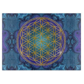 Planche À Découper Fleur de vie - or - fractale 1 (Devant)