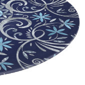 Planche À Découper Fleur de vie Ornement - Bleu Argent (Coin)