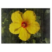 Planche À Découper Fleur d'Hibiscus jaune (Devant)