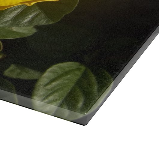 Planche À Découper Fleur d'Hibiscus jaune (Coin)