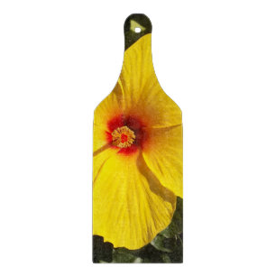 Planche À Découper Fleur d'Hibiscus jaune