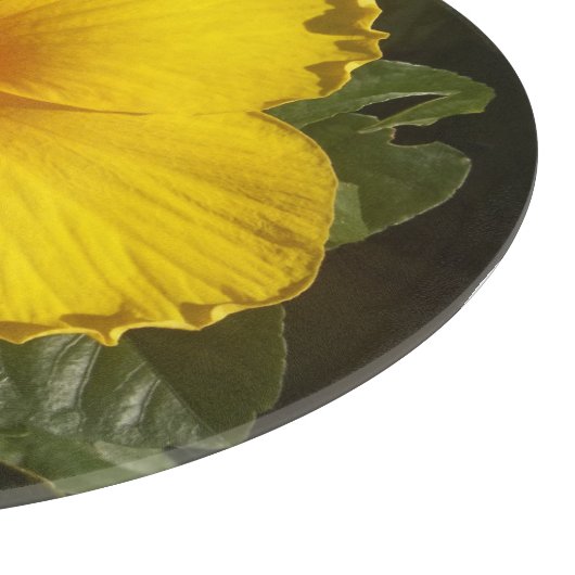 Planche À Découper Fleur d'Hibiscus jaune (Coin)