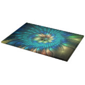 Planche À Découper Fleur d'Imaginaire lumineux, Fractale Abstraite co (Coin)