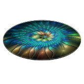 Planche À Découper Fleur d'Imaginaire lumineux, Fractale Abstraite co (Coin)