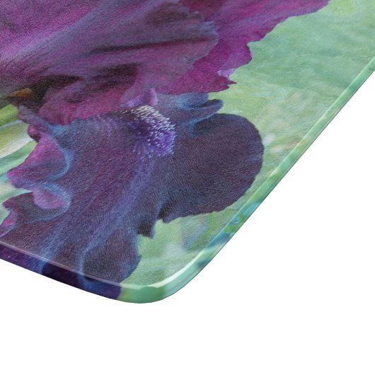 Planche À Découper Fleur d'Iris Profond Violet (Coin)