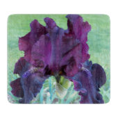 Planche À Découper Fleur d'Iris Profond Violet (Devant)