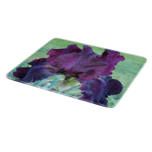 Planche À Découper Fleur d'Iris Profond Violet (Coin)