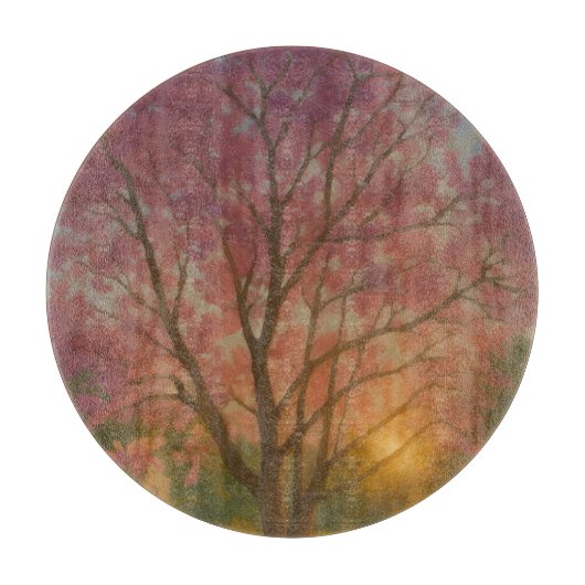 Planche À Découper Fleur d'or - Peinture de jardin couché de soleil (Devant)