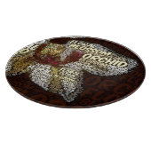 Planche À Découper Fleur florale d'orchidée au-dessus de nuage de mot (Coin)