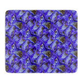 Planche À Découper Fleur Iris Violet / Esthétique / Carrelé / (Devant)