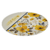 Planche À Découper Fleur jaune à rayures (Coin)