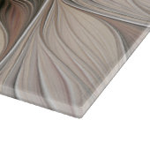 Planche À Découper Fleur joyeuse abstraite beige marron floral fracta (Coin)