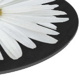 Planche À Découper Fleur marguerite blanche sur Floral noir (Coin)