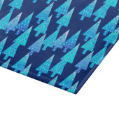 Planche À Découper Fleur moderne arbres de Noël - bleu cobalt (Coin)