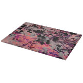 Planche À Découper Fleur noire rouge motif graphisme (Coin)