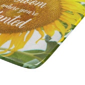 Planche À Découper Fleur où vous êtes planté Citation tournesol jaune (Coin)