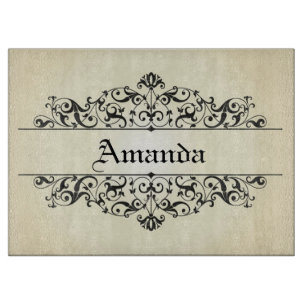 Planche À Découper Fleur personnalisée vintage