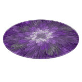 Planche À Découper Fleur psychédélique violette Abstraite Fractal Art (Coin)