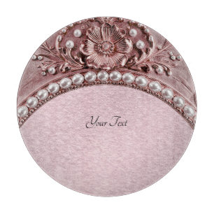Planche à découper Fleur Rose