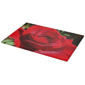 Planche À Découper Fleur rose rouge vif Belle florale (Coin)