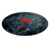 Planche À Découper Fleur Rouge Art de la Solitude de la Nuit Sombre (Coin)