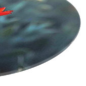 Planche À Découper Fleur Rouge Art de la Solitude de la Nuit Sombre (Coin)