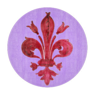 PLANCHE À DÉCOUPER FLEUR ROUGE DE LISE