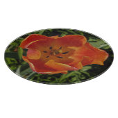Planche À Découper fleur rouge de printemps  (Coin)