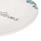 Planche À Découper Fleur sauvage d'aquarelle verte Sage établi (Coin)