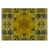 Planche À Découper Fleur soleil éclate dorée (Devant)