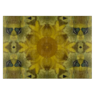 Planche À Découper Fleur soleil éclate dorée