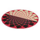 Planche À Découper Fleur stylisée : noir rouge ivoire (Coin)