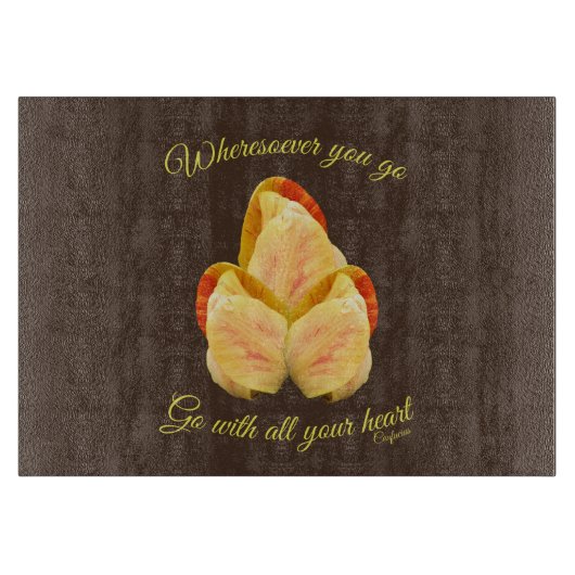 Planche À Découper Fleur Tulip Aller Avec Votre Coeur Inspirationnel (Devant)