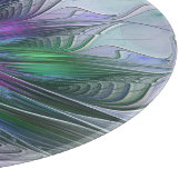 Planche À Découper Fleur vert violet Art Abstrait moderne Fractal (Coin)