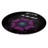 Planche À Découper Fleur violette gothique botanique florale sombre (Coin)