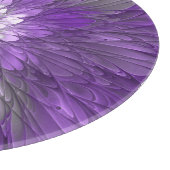Planche À Découper Fleur Violette Psychedelique Art Fractal Abstrait (Coin)