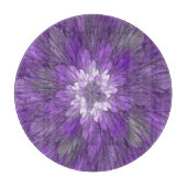 Planche À Découper Fleur Violette Psychedelique Art Fractal Abstrait (Devant)