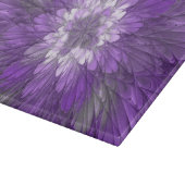 Planche À Découper Fleur Violette Psychedélique Art Fractal Abstrait (Coin)