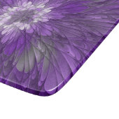 Planche À Découper Fleur Violette Psychedélique Art Fractal Abstrait (Coin)