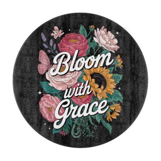 Planche À Découper Fleurir avec grâce (Devant)