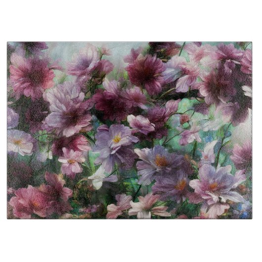 Planche À Découper Fleurs à éclaboussures de fleurs de cerisier (Devant)