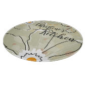 Planche À Découper Fleurs Abstraites Ajouter un nom 12" Verre (Coin)