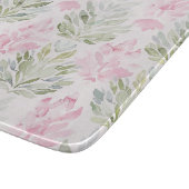 Planche À Découper Fleurs Abstraites Florales Vert Rose (Coin)