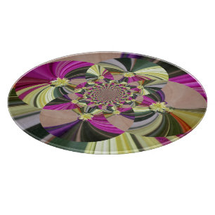 Planche À Découper Fleurs Abstraites Motif Floral